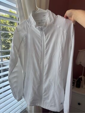 90 Degree By Reflex White Lightweight Zip-Up Utility Jacket